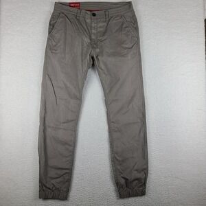Jordan Craig Pants Mens 36x34 Taupe Gray Skinny Jogger Chino Khakis